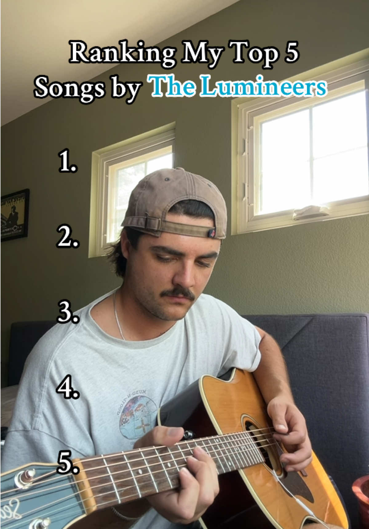 Rank my top 5 songs from @The Lumineers #cover #foryou #guitar #fyp #top5 #song #thelumineers #foryoupage #acoustic #fy #guitartok 