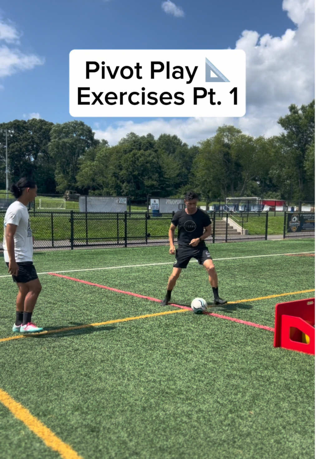 Master these Pivot Play Exercises to improve your first touch💯, passing🎯, and speed of play⚡️! @Hunter Gorskie  #Soccer #futbol #pro #skills #tips #soccerdrills #exercise #pt1 #train #soccertips #passing #firsttouch 