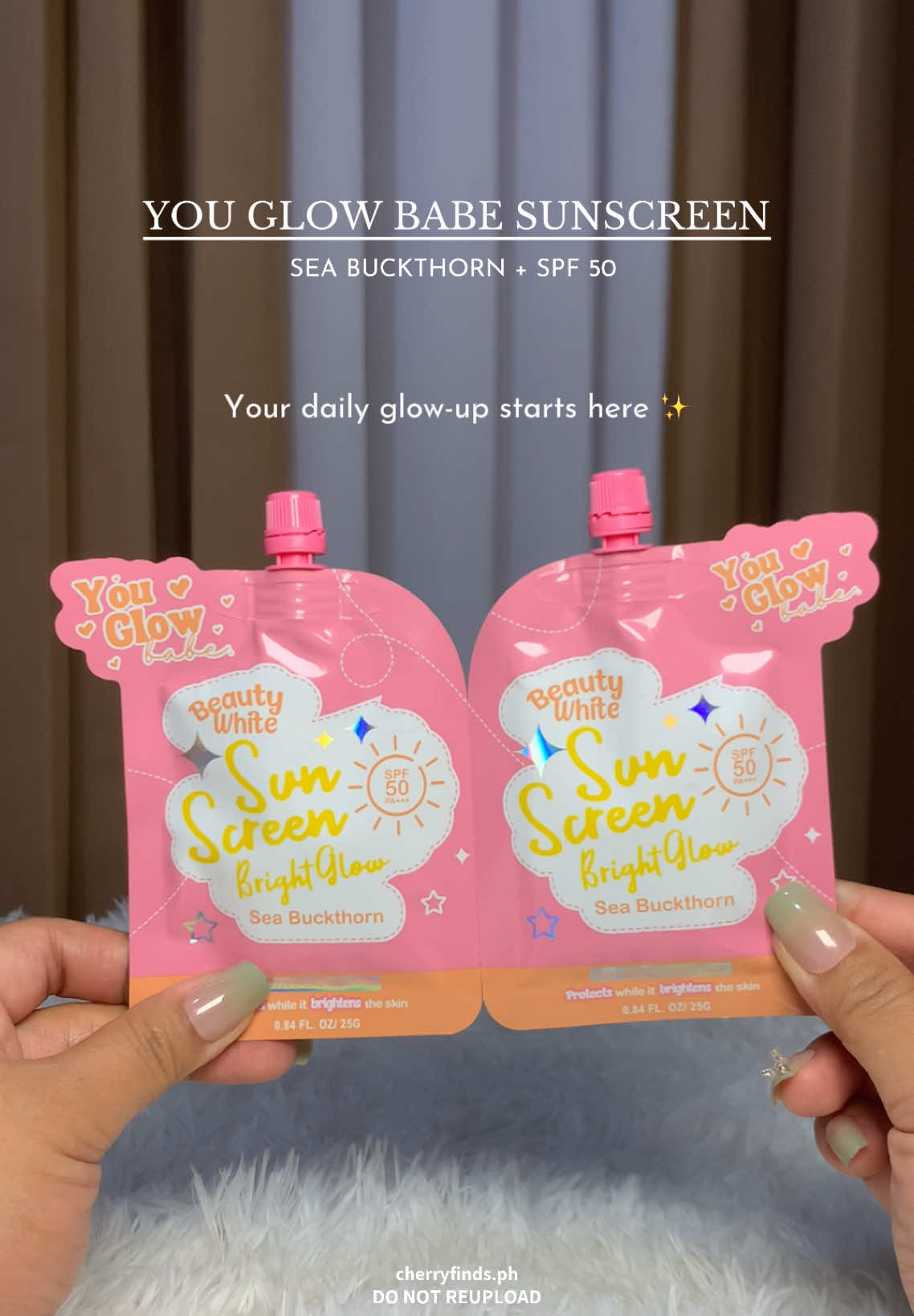 No to sun damage, yes to glowing skin! 🌤 Achieve that bright, protected look with You Glow Babe’s Beauty White Sunscreen. With SPF 50 + Sea Buckthorn for a radiant finish. 🌸💖 Perfect for everyday glow-up! 🏷 #youglowbabe #beautywhitesunscreen #spf50 #brightglowskin #sunprotection #skincareph #glowingskingoals #seabuckthornmagic #tiktokskincare #cherryfindsph 