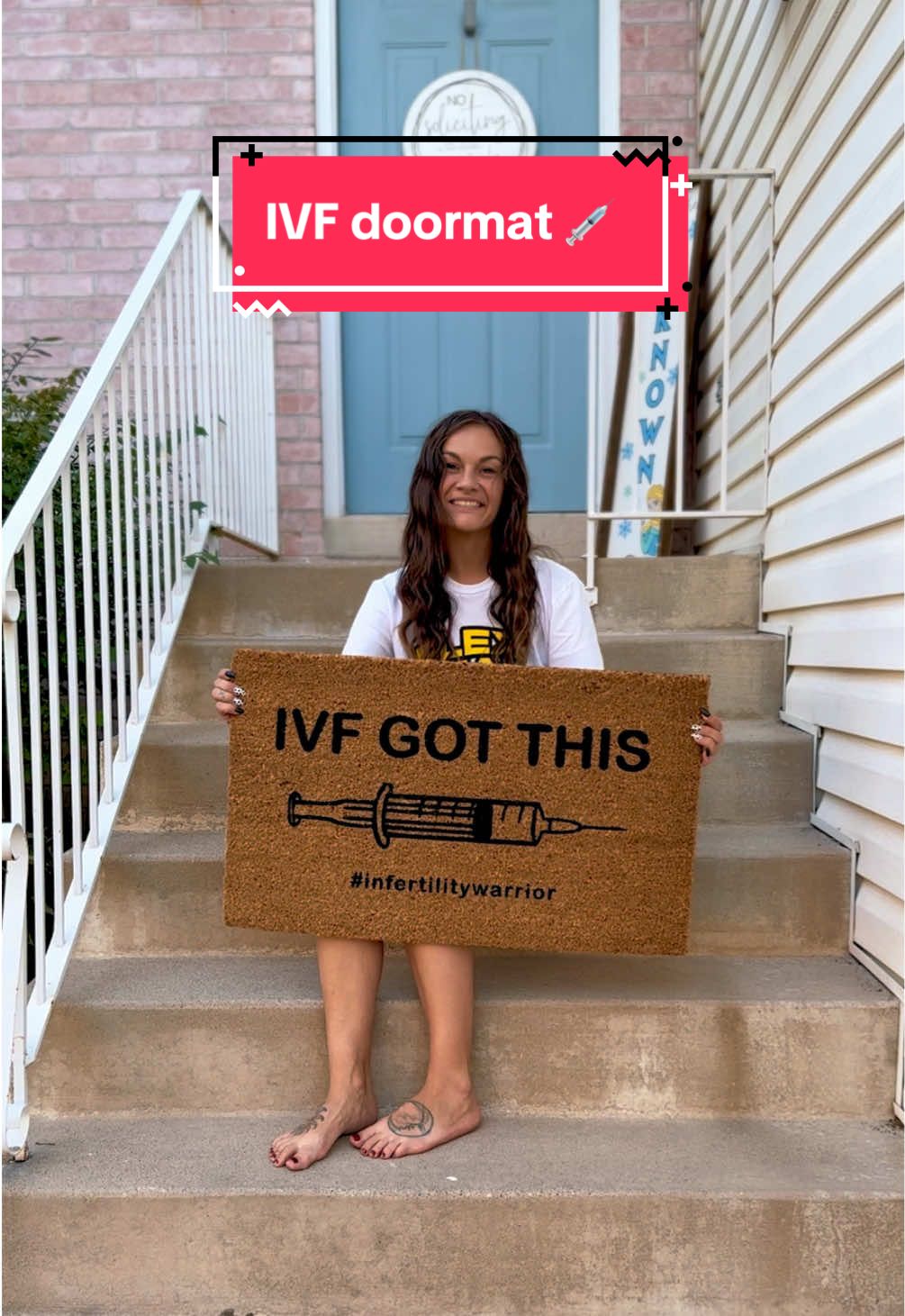 I started making doormats back in 2017 to help pay for IVF. 🥹 Since then we’ve had two daughters via IVF round 1 and 4 + now this is my full time job. ✨  IVF round 5 gave us twins that we lost. We just did IVF round 6 and 7, which both failed with no viable embryos. 💔 We are doing MORE testing before doing round 8 soon. 🤞🏼 Thank you for supporting my small business. It literally means the world to my little family. 🤍 #doormat #diydoormat #DIY #doormats #ivfdoormat #ivf #ivfjourney 