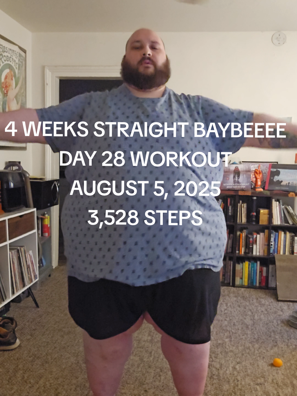 4 WEEKS STRAIGHT. 28 days in a row exercising at 600 lbs. august 5, 2025