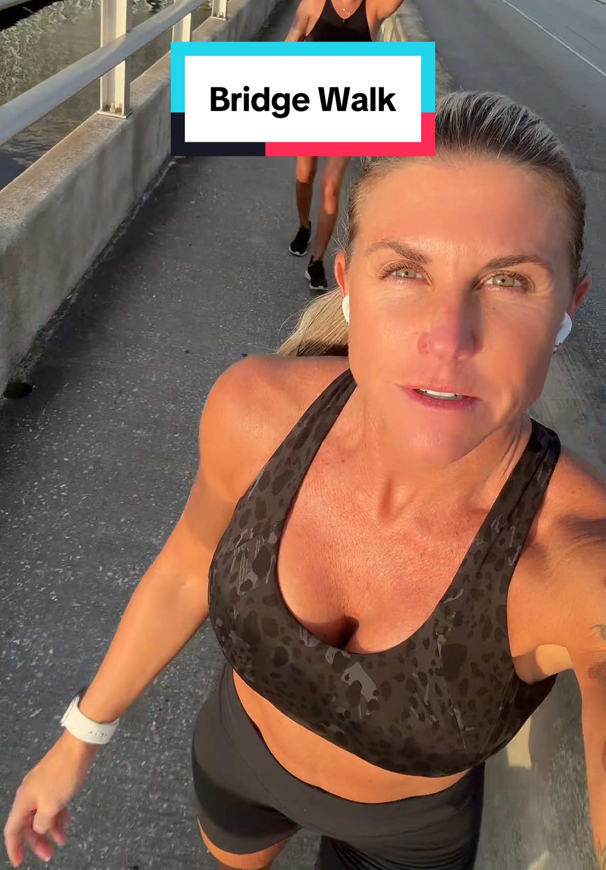 Had some company on my bridge walk this evening with this sexy Puerto Rican thaaang! Perfect timing, girl!! Much love, my friend!   #walk #bridge #bridgewalk #Fitness #workout #trainer #powerwalk #run #Running #cardio #coach @devanisefigueroa 