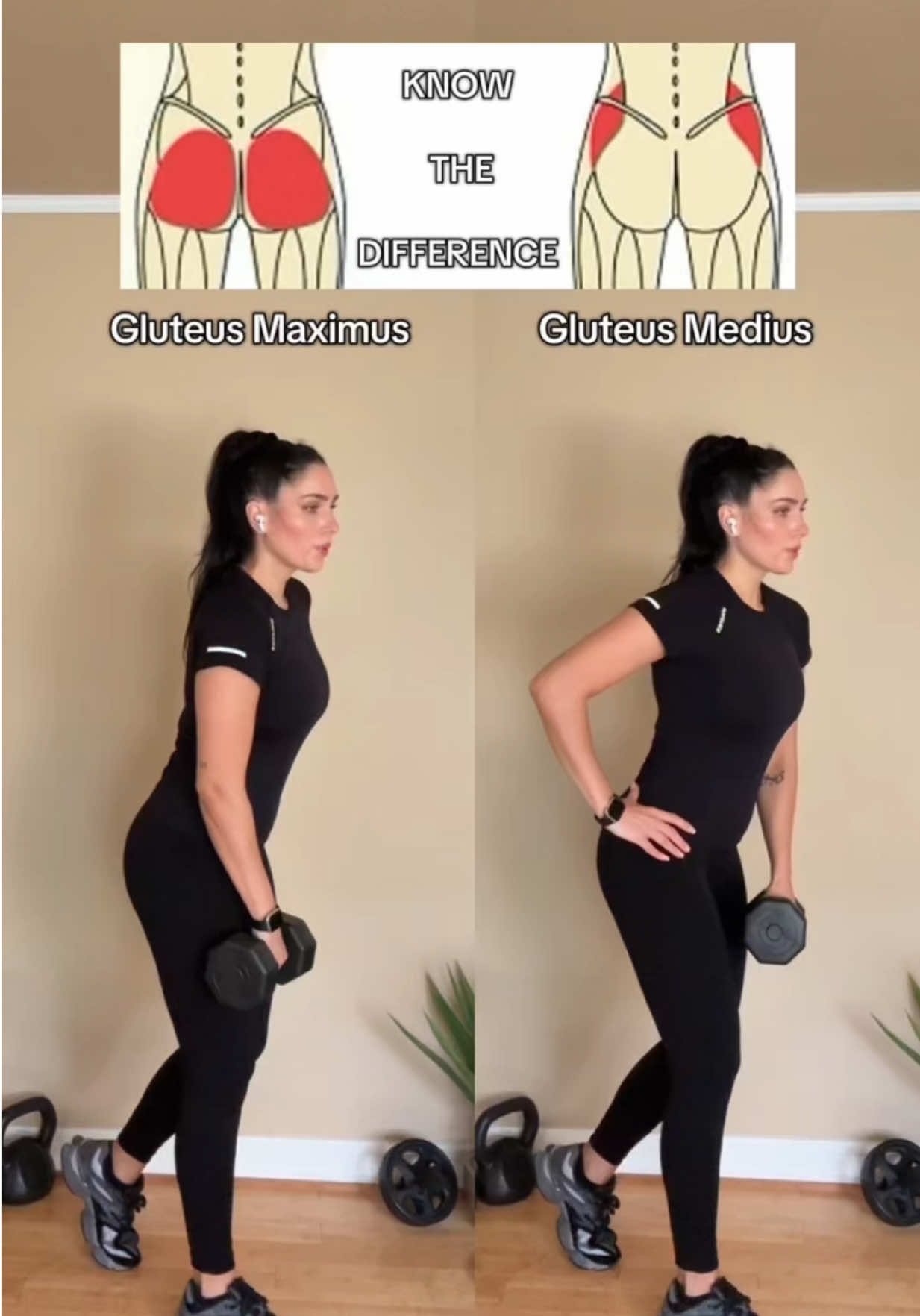 Save this tip for your next glute day🔥 #lowerbodyworkout #workout #glutes #dumbbellworkout #GymTok #fypシ 