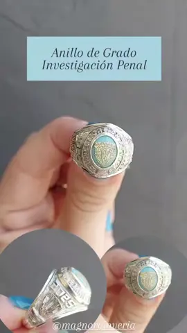 Anillo de graduación 12x10  elaborado en plata ley 925 Investigación Penal, CICPC 🔥🔥 Valencia estado Carabobo