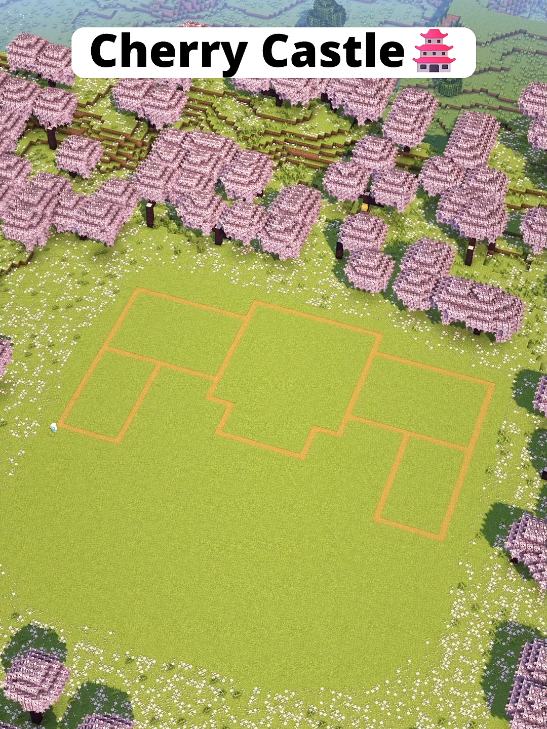 Minecraft Easy Cherry Castle🏯 - Link in Bio❤️ #Minecraft #minecraftbuilding #minecrafttutorial #minecraftbuild #minecraftideas