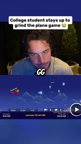 College student stays up to grind the plane game 😭 #trending #fypシ゚viral 