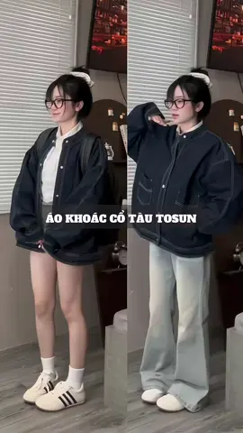 khoác jean cổ tàu Tosun #tosun #fyp #review #tiktok #outfit 