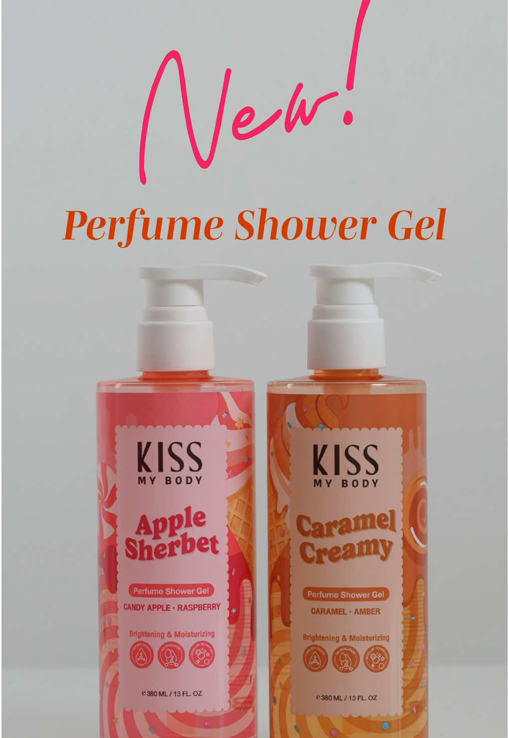 พร้อมหรือยัง? ที่จะให้เจลอาบน้ำขวดนี้... ทำให้เขาอยากอาบด้วยทุกคืน 💘🛁 ใหม่! KISS MY BODY Perfume Shower Gel เจลอาบน้ำที่อาบความหอม…จนน่างับ 🍬😳 เคลือบผิวด้วยกลิ่นขนมแพง ๆ ที่ทั้งน่ากอด และน่าลิ้มลองเกินต้าน 🍮 Caramel Creamy หอมเซ็กซี่  เย้ายวนแบบตัวแม่  🍎 Apple Sherbet  หอมสดใสซุกซน น่ารักแบบขี้อ้อน #KissMyBody #KissMyBodyTH #เจลอาบน้ำน้ำหอม #perfumeshowergel #ShowerGel #AppleSherbet #CaramelCreamy #Gourmand #อาบความหอมจนน่างับ 