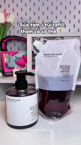 Sữa tắm chi mà loá thơm 😝🙆🏻‍♀️ #suatam #suatamnuochoa #graceandglow #suatamgraceandglow #suatamtrangda #suatamhuongnuochoa #xuhuong #viral #fyp #unboxing 