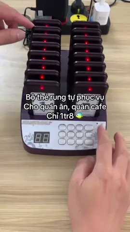 Bộ thẻ rung tự phục vụ cho quán ăn, quán cafe mà sốp deang tìm #therung #cafe #phanmemquanlybanhang 