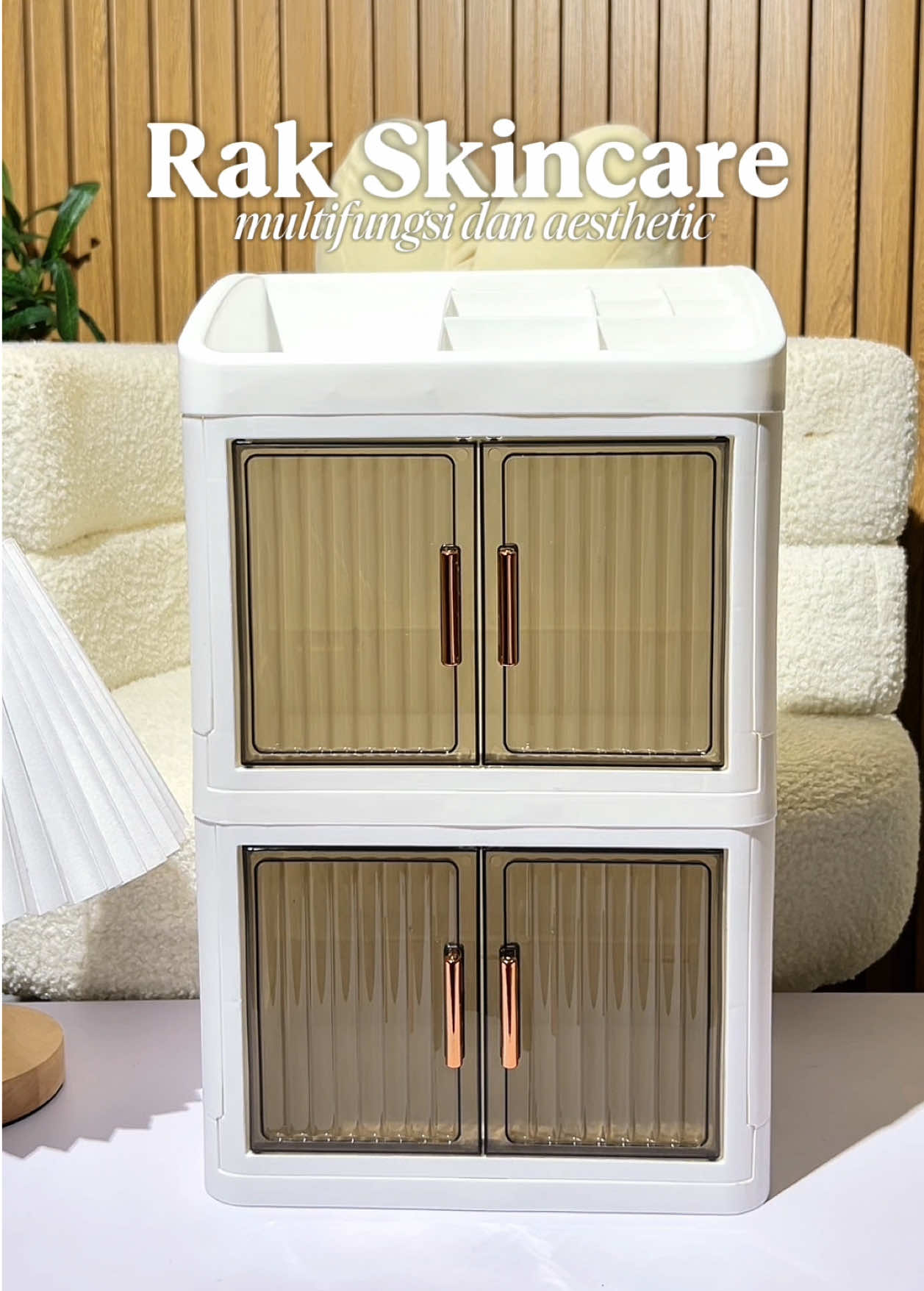 Akhirnya punya rak/lemari skincare yang multifumgsi dan aesthetic banget 🤎🫶🏻☁️ #rakskincarecubbie #cubbie #rakmakeup #rakaesthetic #rakplastik 