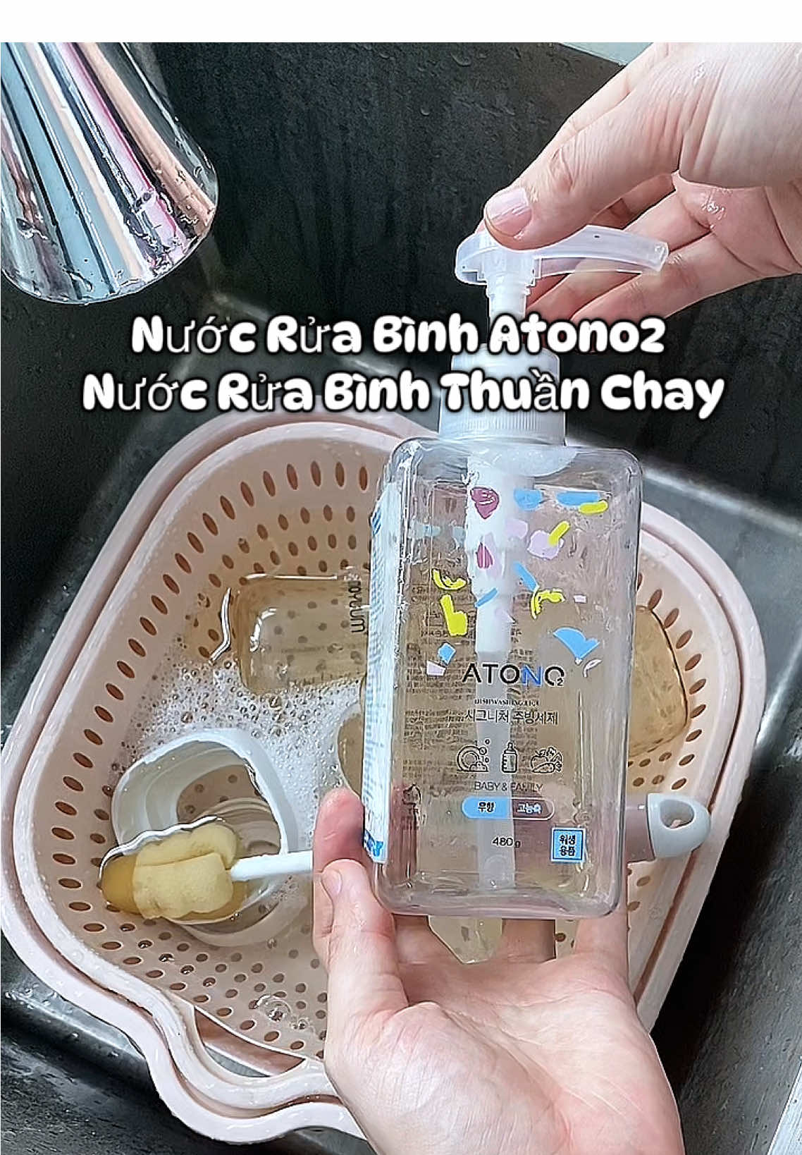 Nước rửa bình thuần chay #atono2 #nuocruabinhsua #ngocanhhdayyy #mebim #viral 