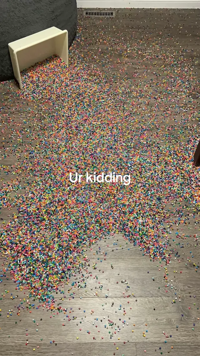 I still find them everywhere 😭 #crying #perlerbeads