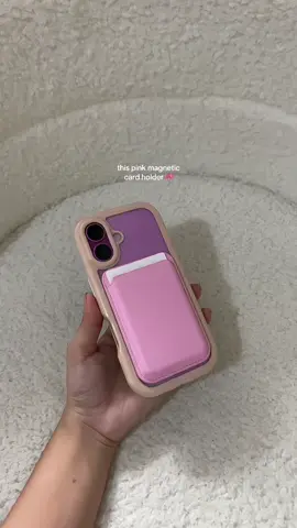 pink cute magnetic card holder 💕🎀 #magnetic #cardholder #phonewallet #wallet #pink #magneticphoneholder #fyp #trending #viral 
