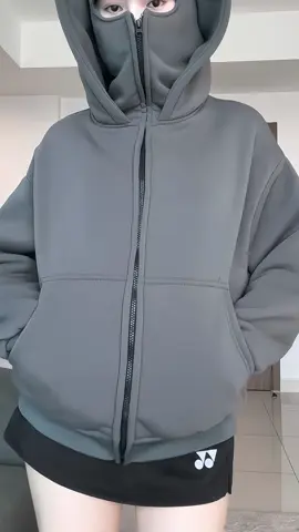 Áo Khoác Hoodie Zip Boxy Balaclava Ninja 2 mũ GOPYA, thời trang, chống nắng, chất liệu...#thoitrang #mặcđẹpmỗingày 