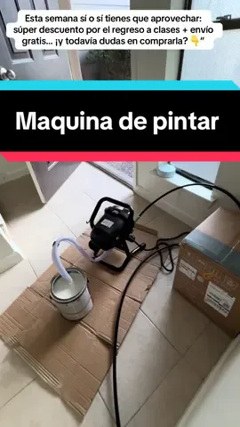 La VEVOR airless sprayer 3000 PSI es la herramienta que más se está vendiendo en este especial de regreso a clases, y con envío gratis, ya ni lo pienses. Es una máquina para pintar profesional que sirve para aulas, escritorios, cuartos, bardas, techos y puertas. Viene completa y lista para usar. ✔️ No necesita rodillo ✔️ No deja rayas ✔️ Terminas rápido y cobras mejor Si haces trabajos pequeños o remodelaciones rápidas, esta sprayer está ideal. Y esta semana viene con envío gratis y promoción activa en TikTok Shop Back To School. #vevorairless #sprayervevor #regresoaclases #envíogratis #TikTokShopBackToSchool