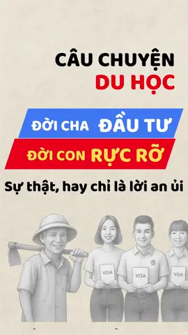 Câu chuyện du học - Đời cha đầu tư, đời con rực rỡ -  Sự thật hay chỉ là lời an ủi. #duhocthat #visaduhoc #duhochan #duhocnhat #duhocduc #duhocdai @Du Học Thật 