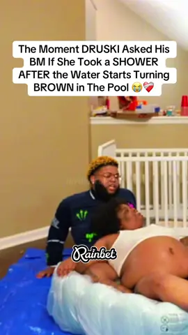 The Moment DRUSKI Asked His BM If She Took a SHOWER AFTER the Water Starts Turning BROWN in The Pool 😭❤️‍🩹 #druski #kaicenat #fyp #viral #teamwork 