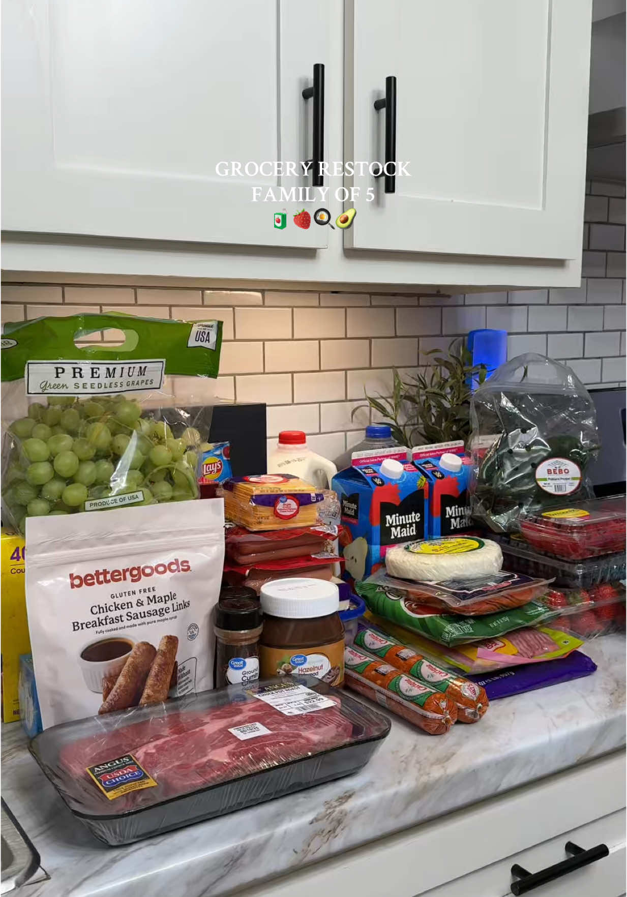 GROCERY RESTOCK 🍎🍓🥑✨ #restock #groceryhaul #groceryrestock #groceries #familyof5 #momtok #MomsofTikTok #weeklyreset #restockasmr #restockwithme #organize #organization #mommotivation 