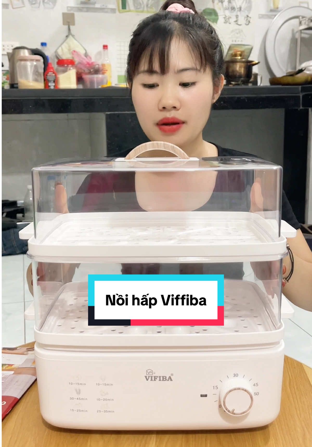 Nồi hấp điện cách thủy Vifiba dung tích 10l sử dụng gia đình hấp đồ ăn đa năng #buithituoi1197 #noihapvifiba #noihap2tangvifiba #noihap 