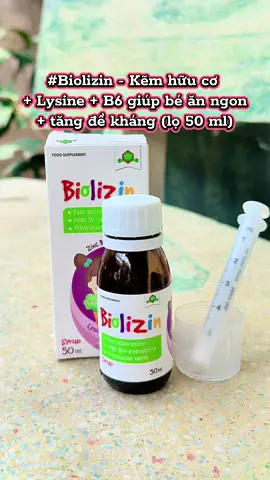 Kẽm là một vi chất dinh dưỡng quan trọng cho việc tăng cường khả năng hấp thu và giải quyết tình trạng bé biếng ăn, gầy yếu, suy dinh dưỡng. Biolizin là một giải pháp. #Biolizin #kembiolizin #sanphamtot #tiktok #xuhuong #viral #beyeu  @taphoanhanhi25 