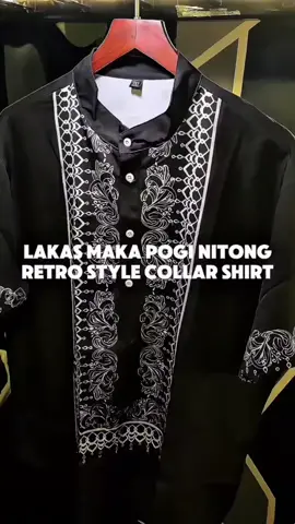 Retro Barong Style Collar Shirt for Men #retrobarong #barong #barongshirt #OOTD 