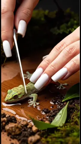 All my homies hate geckos 🦎  #gecko #asmr #ai #knife