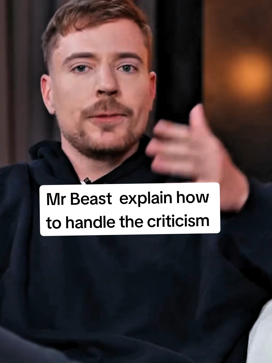Beautiful Explanation to handle criticism by Mr Beast. @MrBeast  #show #interview #fyp #xyzbca #podcast #mrbeast #motivation 