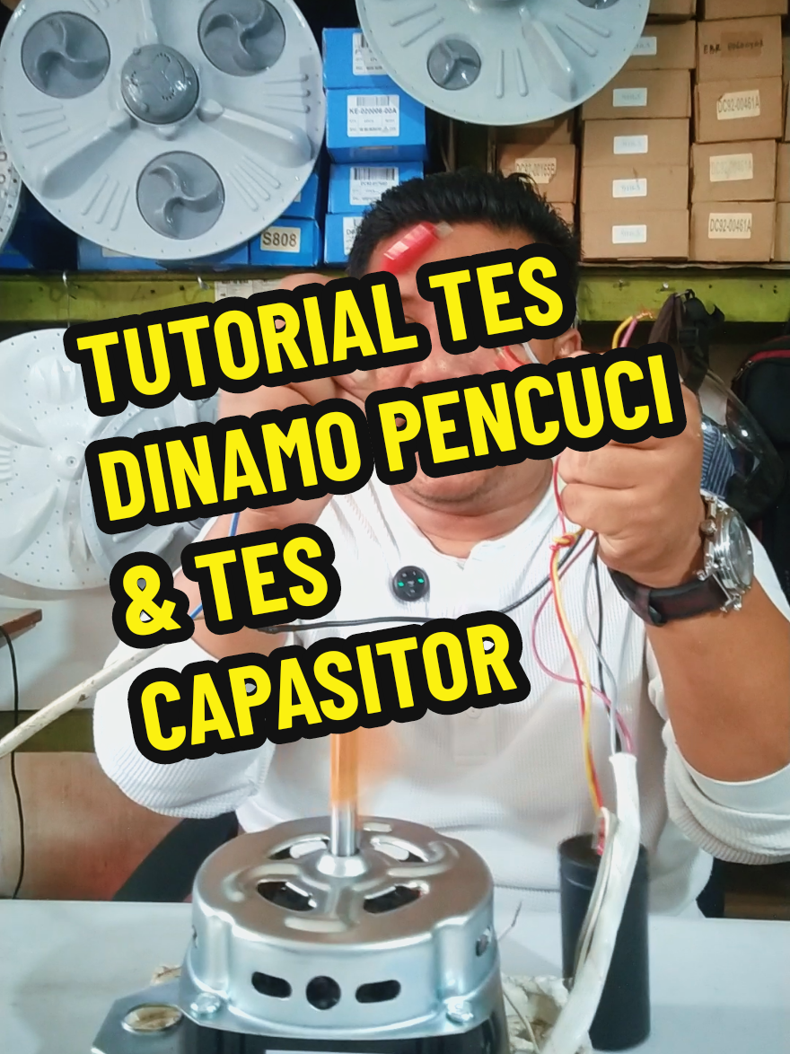 TUTORIAL TES DINAMO PENCUCI TUTORIAL TES CAPASITOR  DINAMO MESIN CUCI DUA TABUNG#dinamomesincuci #sparepartmesincuci 