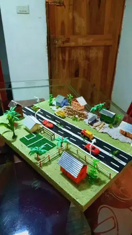 Una pequeña maqueta de un hermoso barrio #maqueta #trabajoescolar 