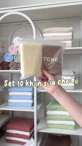 set khăn sữa 4 lớp cho bé tone màu xinh iu #xuhuong #combo #khansua #khăn #mevabe 