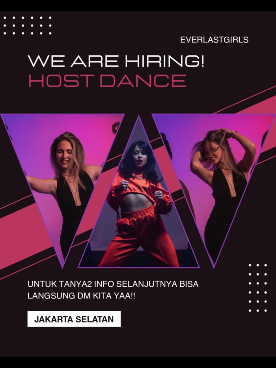 Yukk segera DM kitaa untuk info selanjutnyaa, meluncuurr🤩👌 #everlastgirls #openloker #jkt #dancer #hiring #live 
