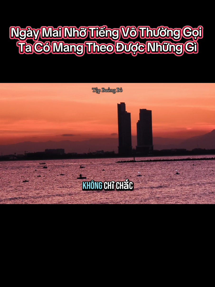 Ngày mai nhỡ tiếng vô thường gọi ta có mang Theo được những gì. #phatphap #tapbuongbo96  #annhiengiuanhungthangtram 