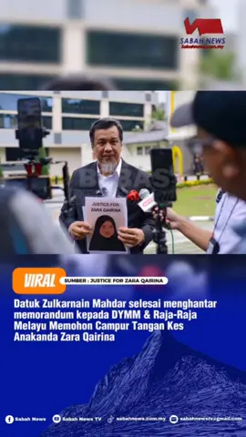 #MemorandumKepadaAgong Datuk Zulkarnain Mahdar selesai menghantar memorandum kepada DYMM & Raja-Raja Melayu Memohon Campur Tangan Kes Anakanda Zara Qairina #SabahNews #JusticeForZara #istananegara #TERKINI #Justice4Zara 