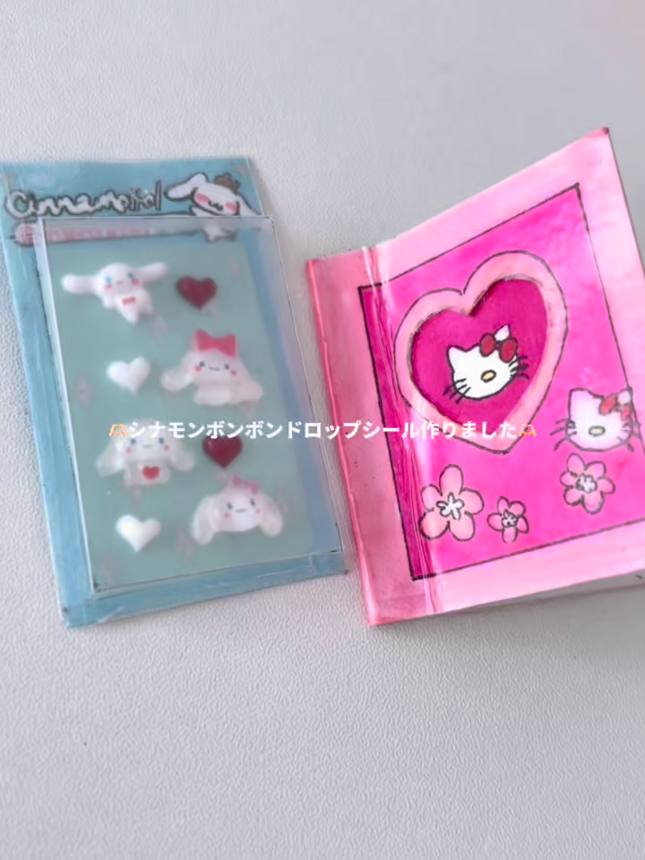 🫶🏻シナモンボンボンドロップシール作りました🫶🏻次は何のキャラクター作ろうかな😚#シール帳工作 #ボンボンドロップシール #ミニチュアシール帳 #ミニチュア #開封動画 #工作界隈