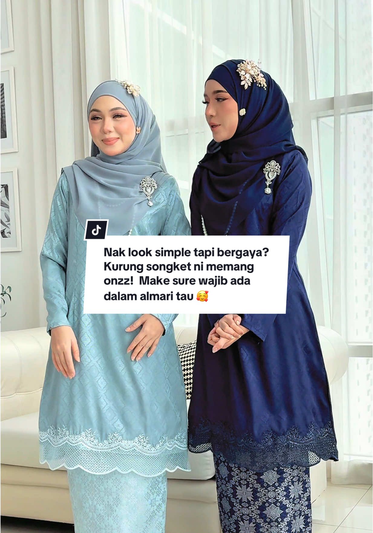 Nak look simple tapi bergaya? Kurung songket ni memang onzz!  Make sure wajib ada dalam almari tau 🥰✨ Kalau nak masuk live launching malam esk jam 8:30mlm tau 🔥 #nfhboutiquegallery #kurung #kurungviral #kurungcantik #bajuwanita #bajucantik #tiktokshop 