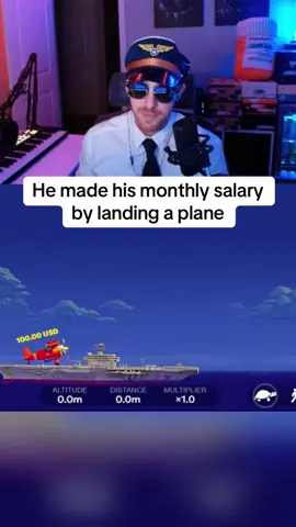 He made his monthly salary by landing a plane  #plane #pilot #kickstreaming 
