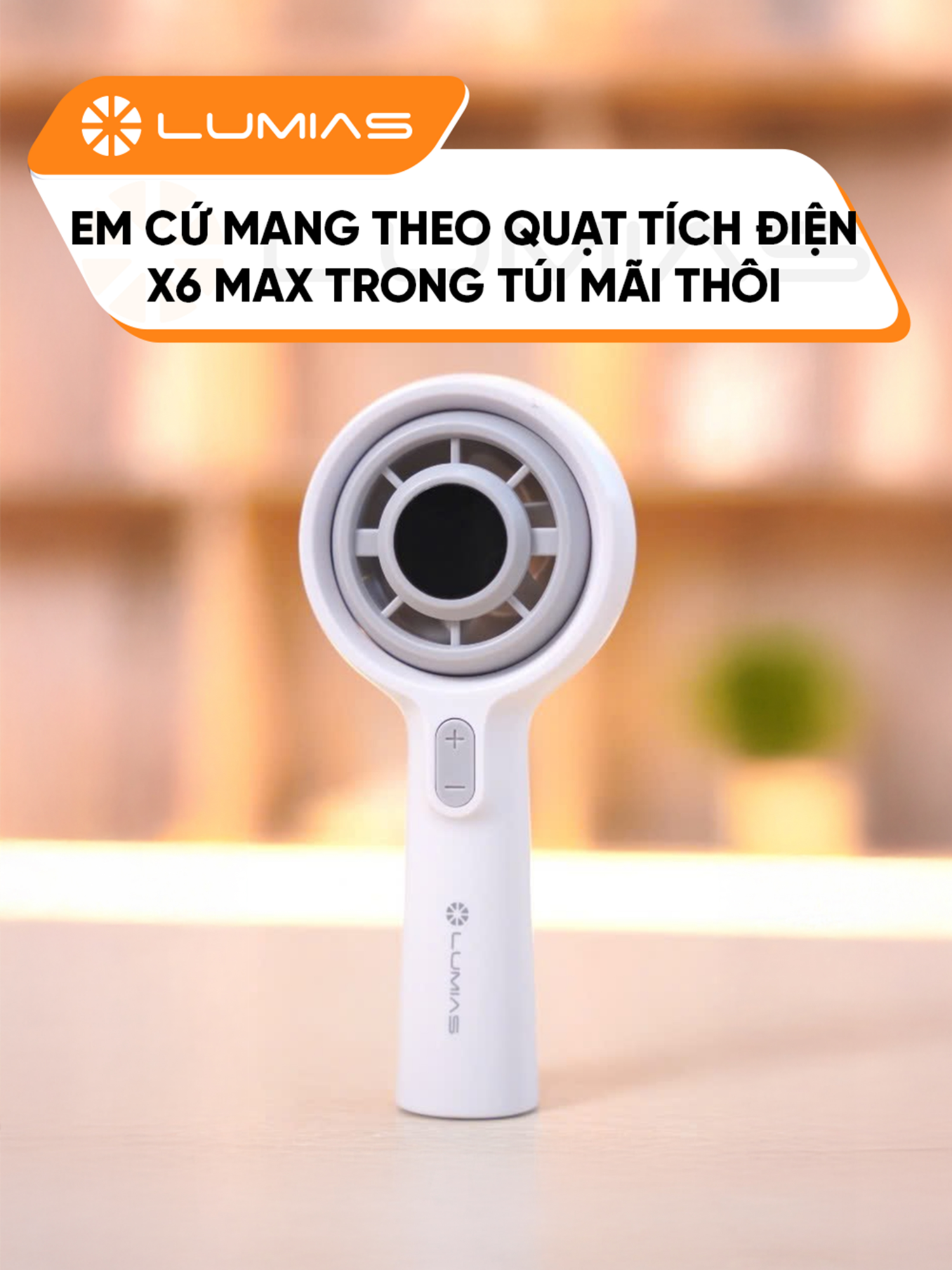 Em cứ mang theo chiếc quạt tích điện Lumias X6 Max trong túi mãi thôi! #lumias #lumiasvietnam #hoplongtech #gigavn #hoplongecommerce #quattichdiencamtaymini #quattichdiencamtaylumias #LumiasX6Max