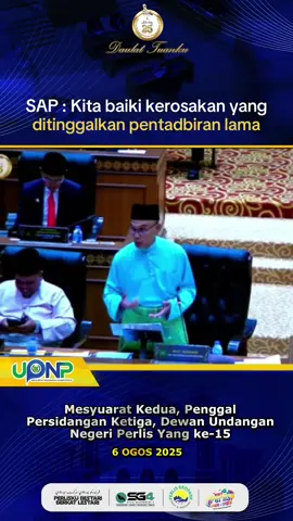 SAP : Kita baiki kerosakan yang ditinggalkan pentadbiran lama #airperlis #perliskubestariberkatlestari 