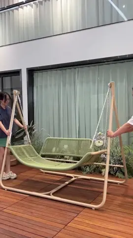 ชิงช้าเก้าอี้หวายวางในบ้าน โยกเยกได้ #ชิงช้า #เก้าอี้โยก 