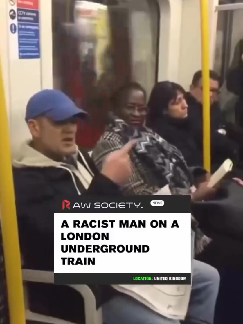 Multicultural London isn't for everyone it seems🙈 An entitled racist man wasn't happy with so many foreigners on the train. He isn't really entitled tho.....he just thinks he is. #London #multicultural #racist #londonunderground 
