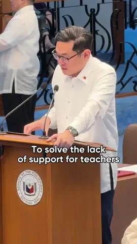 𝐋𝐞𝐭 𝐭𝐡𝐞 𝐭𝐞𝐚𝐜𝐡𝐞𝐫𝐬 𝐭𝐞𝐚𝐜𝐡. Bawasan natin ang dagdag na gawaing administratibo. Sobra-sobra na nga ang trabaho, hindi pa sapat ang sweldo. Dapat silang suportahan, hindi pahirapan. Kaya itinutulak natin ang  𝐀𝐧𝐠𝐚𝐭 𝐒𝐰𝐞𝐥𝐝𝐨 𝐏𝐚𝐫𝐚 𝐬𝐚 𝐆𝐮𝐫𝐨 𝐀𝐜𝐭— 𝐝𝐚𝐠𝐝𝐚𝐠 𝐧𝐚 ₱𝟏𝟎,𝟎𝟎𝟎 𝐬𝐚 𝐛𝐮𝐰𝐚𝐧𝐚𝐧𝐠 𝐬𝐚𝐡𝐨𝐝 ng mga public school teachers at mga kwalipikadong non-teaching staff. Makikipagtulungan din tayo sa DepEd para mahanapan ng konkretong solusyon ang kakulangan sa admin support na nagpapabigat sa ating mga guro. 𝐒𝐮𝐩𝐨𝐫𝐭𝐚𝐡𝐚𝐧 𝐚𝐧𝐠 𝐒𝐞𝐧𝐚𝐭𝐞 𝐁𝐢𝐥𝐥 𝐍𝐨. 𝟏𝟐𝟕 𝐨 𝐚𝐧𝐠 𝐀𝐧𝐠𝐚𝐭 𝐒𝐰𝐞𝐥𝐝𝐨 𝐏𝐚𝐫𝐚 𝐬𝐚 𝐆𝐮𝐫𝐨 𝐀𝐜𝐭, para sa edukasyon, para sa mga guro, para sa kabataang Pilipino! ❤️🔥🇵🇭