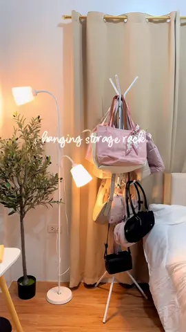 I love how it organizes my bags, super durable and aesthetic 🥹❤️ #hangingstorage #hangingstoragerack #hangingrack #standingrack #bagorganizer #fyp #foryoupage 