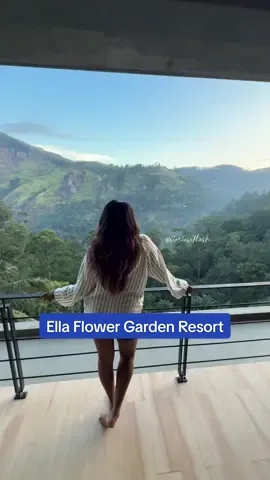 Ella තියෙන සුපිරි hotel එකක් ⛰️💚 . #storiesoflash #tiktoktainment #srilankanfood #ella #travelella #ellahotels #flowergardenresort @Ella Flower Garden Resort 