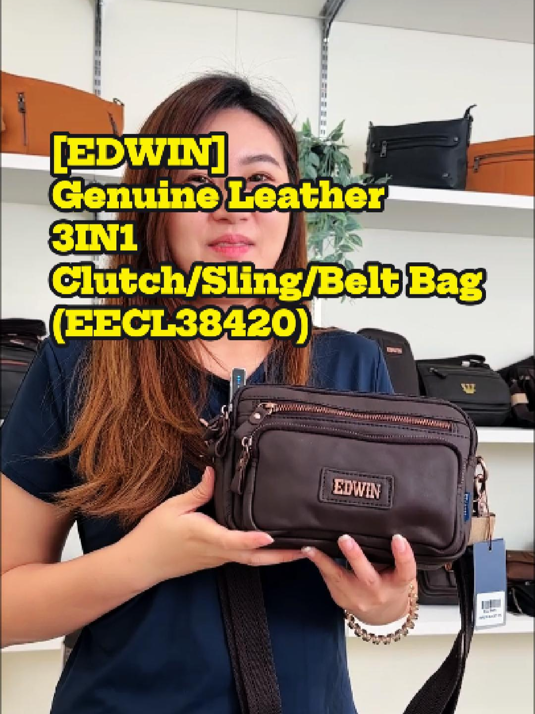 EDWIN Hot Item Dah Restock!!!!!🔥🔥🔥🔥 #leatherempire #genuineleather #3in1bag #EDWIN #cluctchbagslingbag #fyp