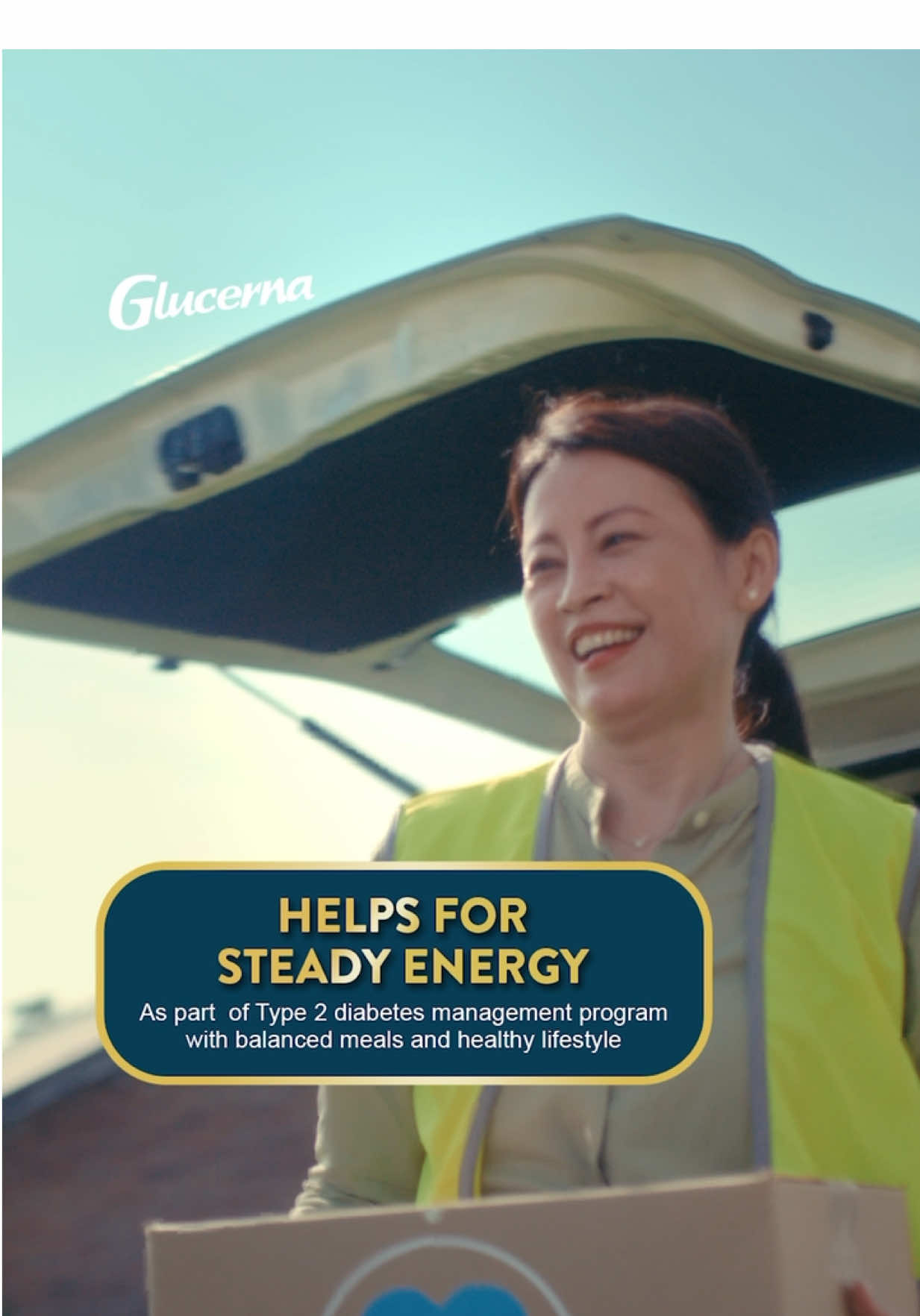 Steady energy throughout the day is possible. With Glucerna as part of your diabetes management program, you can worry less about sugar spikes. Basta may tulong ng Glucerna, with its unique Triple Control System, in control ka, with balanced meals and healthy lifestyle.  ASC A0004P052125G