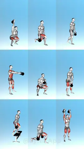 Legs with Kettlebell Only - Exercises Library🔥  Search “Lyfta” in the App Store or Google Play and start tracking your workouts today. 📲