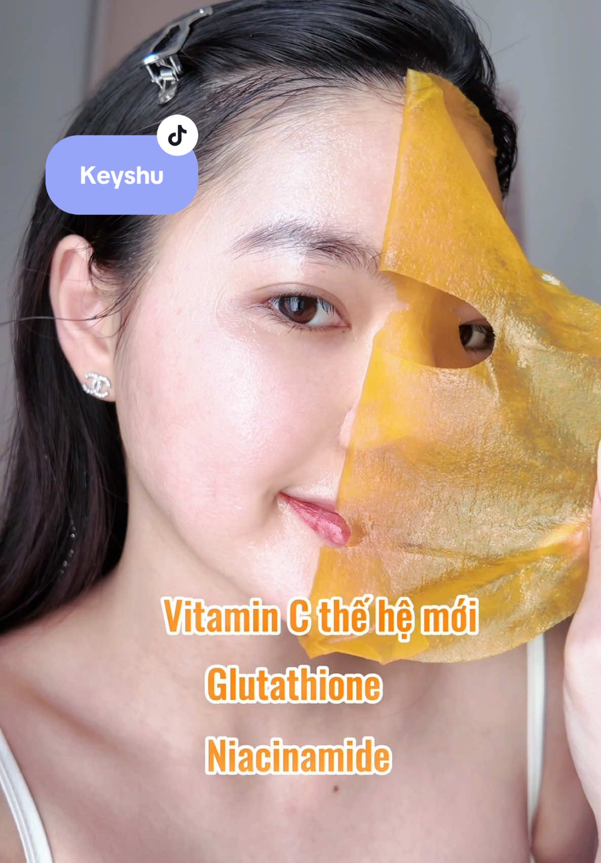 Da xỉn màu, mất nước, thiếu sức sống đắp vội mụt miếng mask vitamin c này mê chữ ê kéo dài cả nhà ơi 🥰🥰  #keyshu #mask #matnavitaminc #trinhkieuoanh 