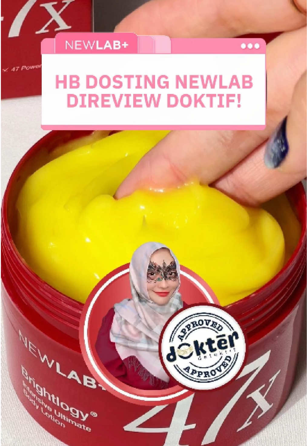 Hari ini HB Dosting Newlab Doktif Approved!!! 😍 HB dosting Newlab udah teruji lab dengan kandungan Niacinamide, Tranexamic Acid, L-Glutathione yang bantu mencerahkan kulit secara maksimal! Semoga semakin banyak yang terbantu dengan produk Newlab❤️ #newlabHBdosting #HBDostingnewlab #HbCinta  #DoktifApproved 