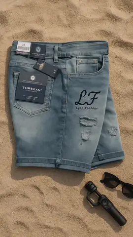 Potongan pendek ,efek panjang saatnya tampil beda😎 #celanapendekpria #celanapendek #celanapendekjeans 